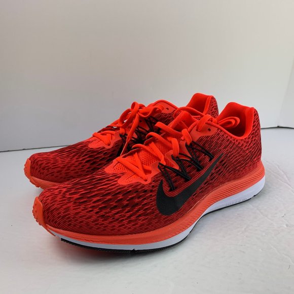 nike zoom winflo orange running shoes